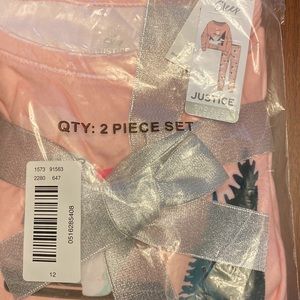 BNWT size 12 Justice pjs - smoke free, cat free home